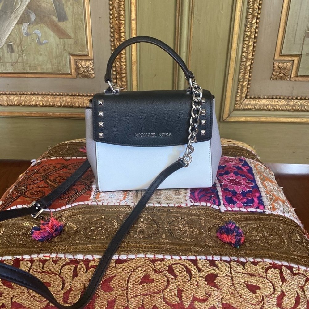 NWT Michael Kors mini convertible th xbody studded